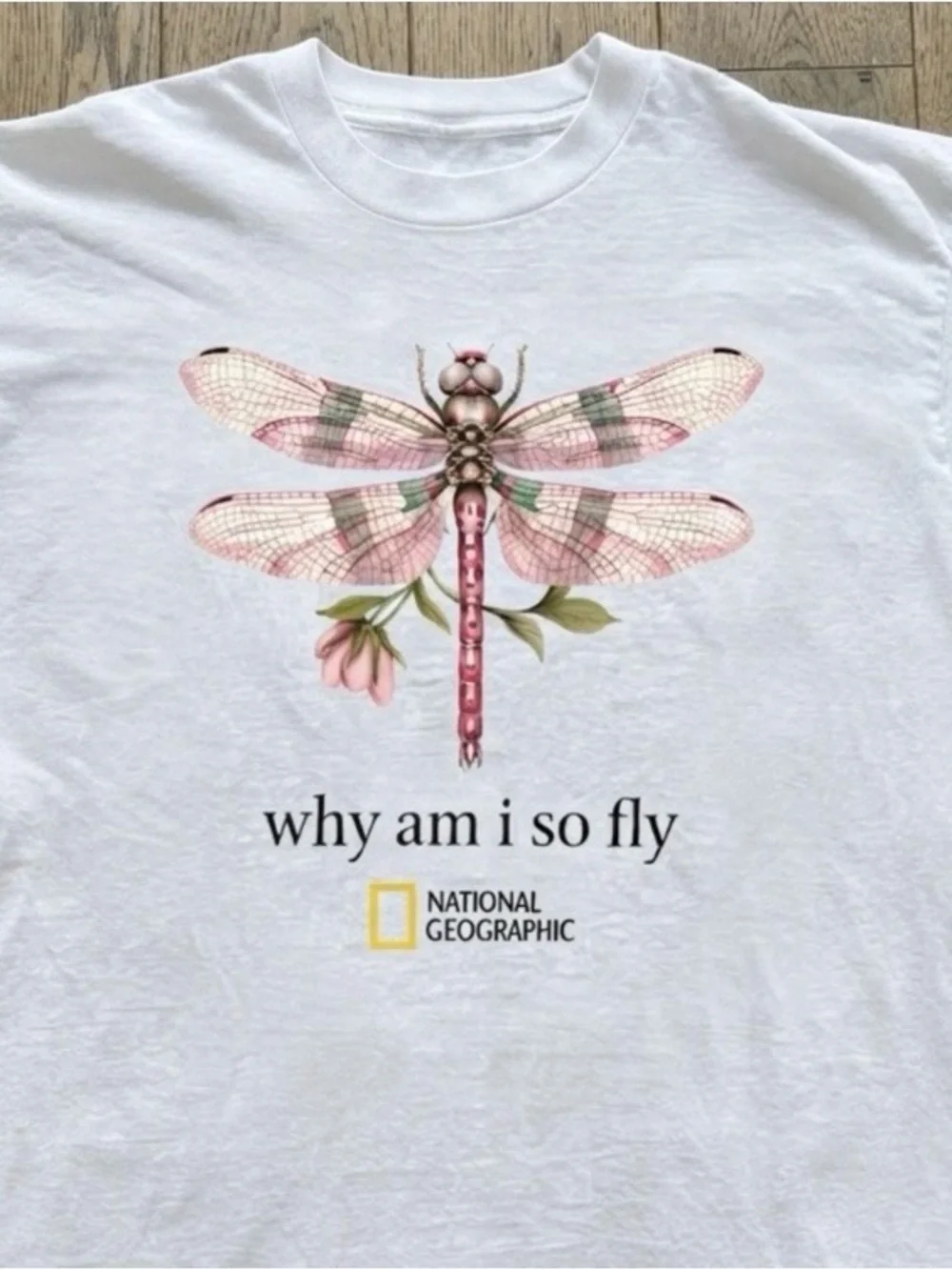 National Geographic Dragonfly Graphic Tee White